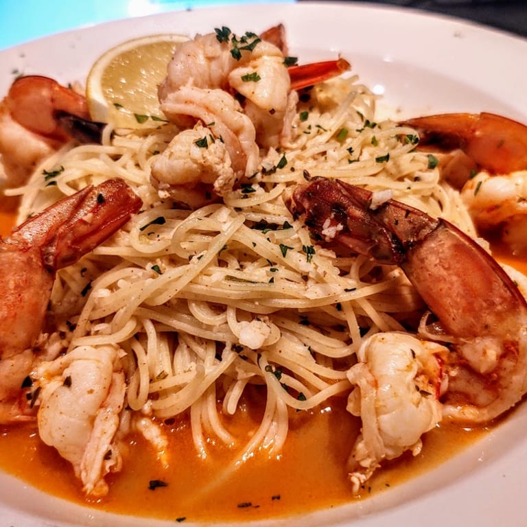 Indulge in our shrimp scampi
